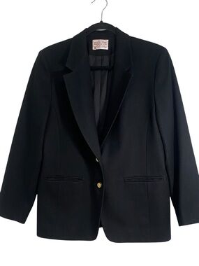 Vintage Petite Wool Pendleton Black Blazer